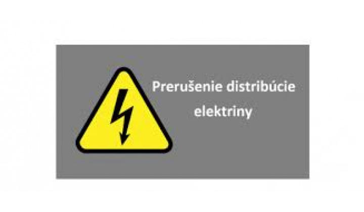 Oznámenie o perušení distribúcie elektriny 24  04 2024